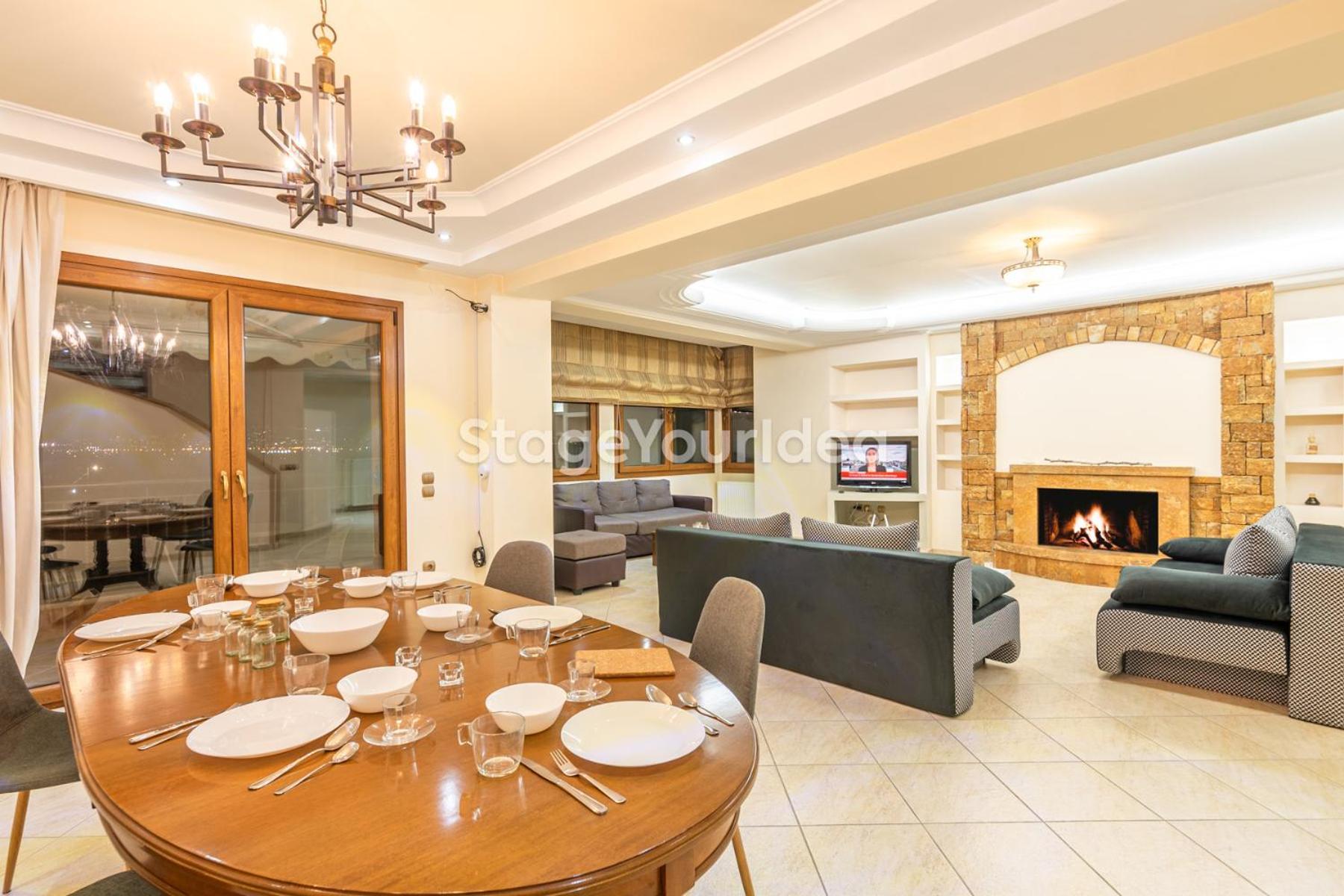 Luxury Appartment, Only 7 Minutes From Thessaloniki Airport And 15 Minutes From City Center ,For 8-23 People Also For Gatherings And Parties Neon Rysion Exterior photo